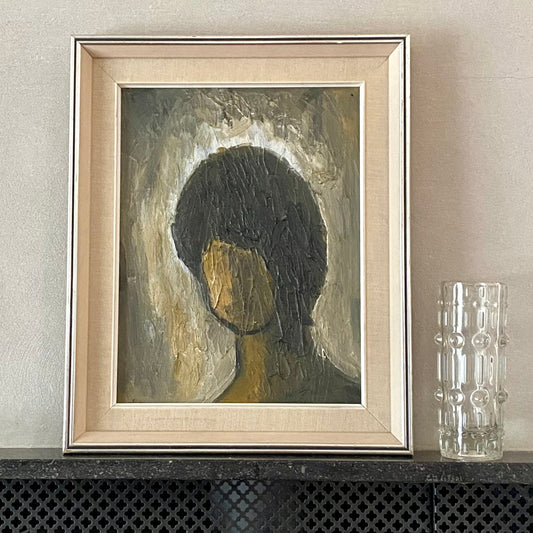 Vintage Original Portrait Oil Painting From Sweden