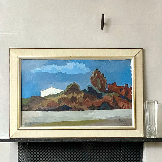 Vintage Art Room Original Oil Painting by G Turèn Sweden