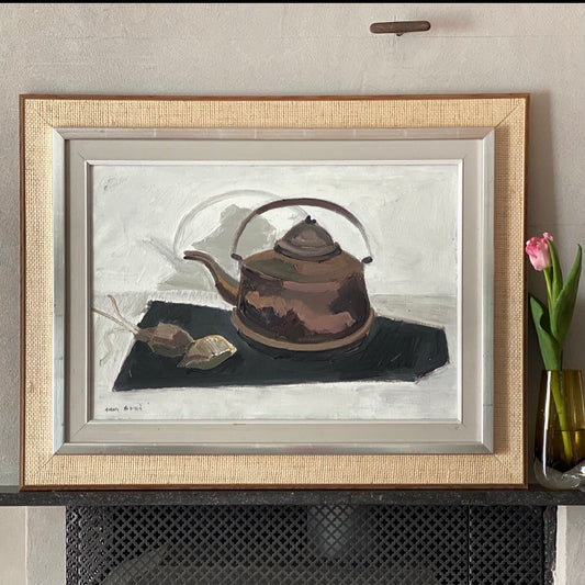 Mid Century Original Vintage Oil Painting By Allan Erwö Sweden