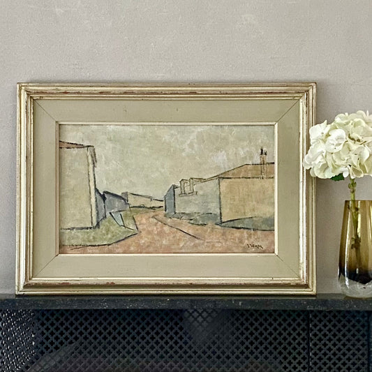 Vintage Mid Century Landscape Oil Painting By Ingvar Wiede Sweden