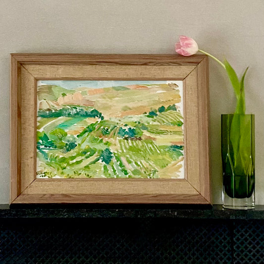 Striking Mid Century Landscape Oil Painting By Stellan 1960