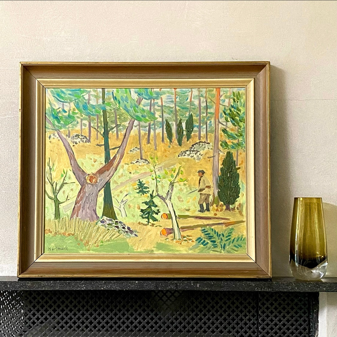 Mid Century Original Landscape By G Karlmark Sweden