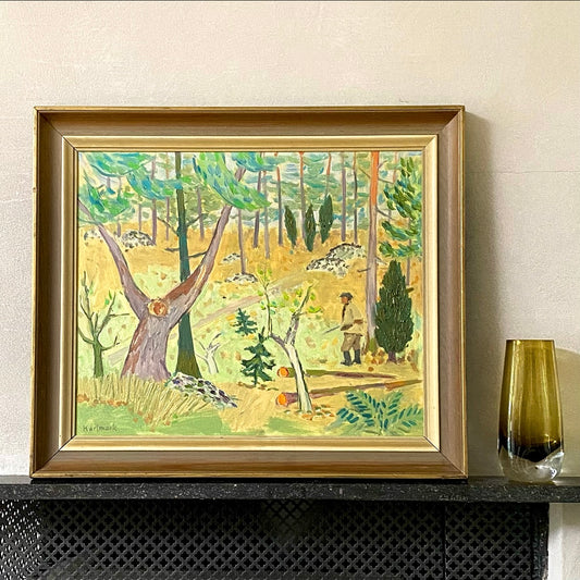 Mid Century Original Landscape By G Karlmark Sweden