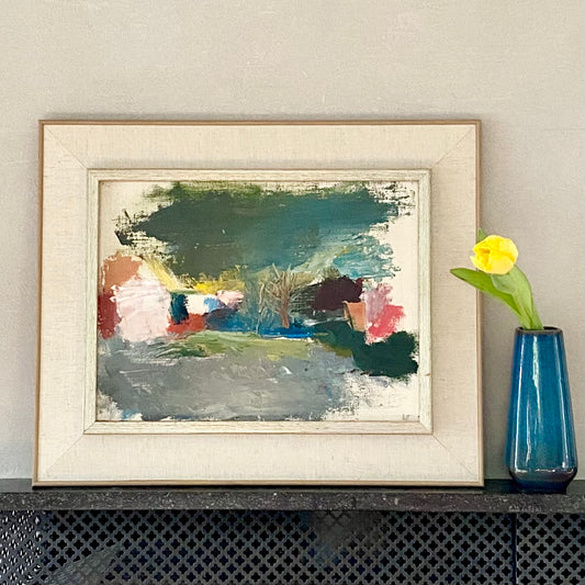 Mid Century Vintage Landscape Oil Painting From Sweden By Lars Fohlin