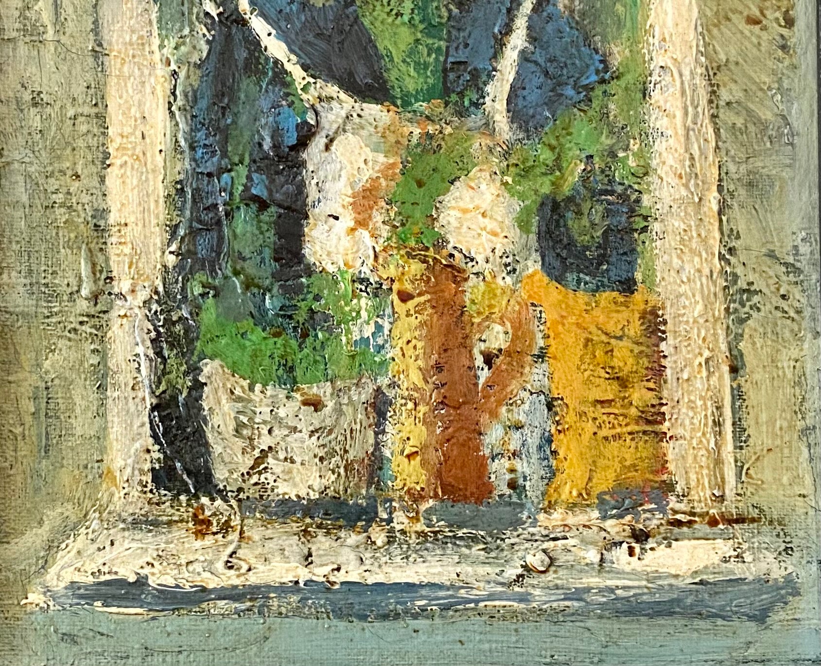 Mid Century Original Portrait Oil Painting From Sweden by K Christensen