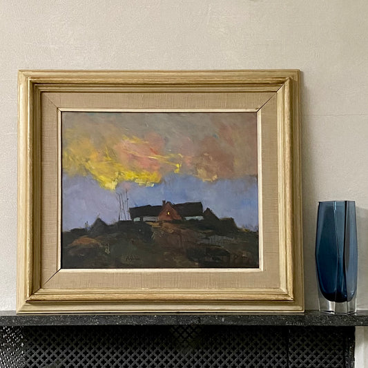 Original Landscape Oil Painting Vintage Mid Century By A Aspelin Sweden