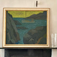 Load image into Gallery viewer, Mid Century Coastal Oil Painting By S Grandin Sweden