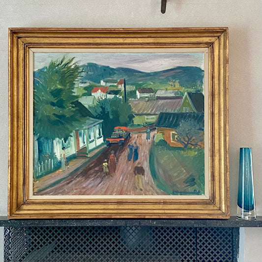Original Oil Painting Vintage Mid Century By P Reutersvärd Sweden