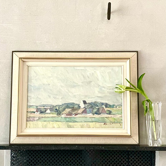 Original Vintage Landscape Oil Painting By C Berndtsson Sweden