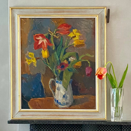 Original Oil Painting Vintage Mid Century By G Berlin Sweden