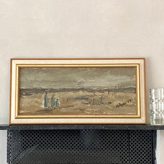 Mid Century Landscape Oil Painting From Sweden 1965