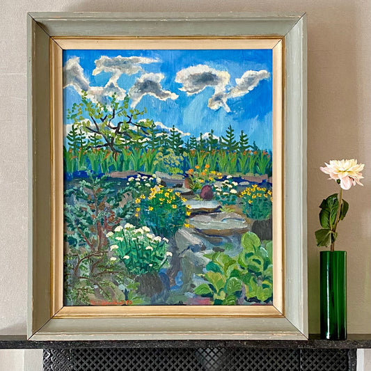 Original Mid Century Oil Painting From Sweden by K Lindblad 1950