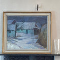 Load image into Gallery viewer, Mid Century Winterscape Oil Painting By E Selander Sweden 1952
