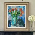 Load image into Gallery viewer, Framed Mid Century Oil Painting by Listed Artist Eric Julius Sweden