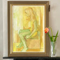 Load image into Gallery viewer, Mid Century Portrait Oil Painting From 1966 Sweden