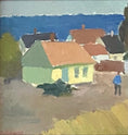 Load image into Gallery viewer, Mid Century Coastal Oil Painting from Sweden By S Holmquist