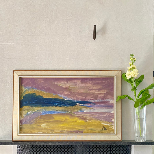 Colorful Vintage Original Landscape Oil Painting From Sweden