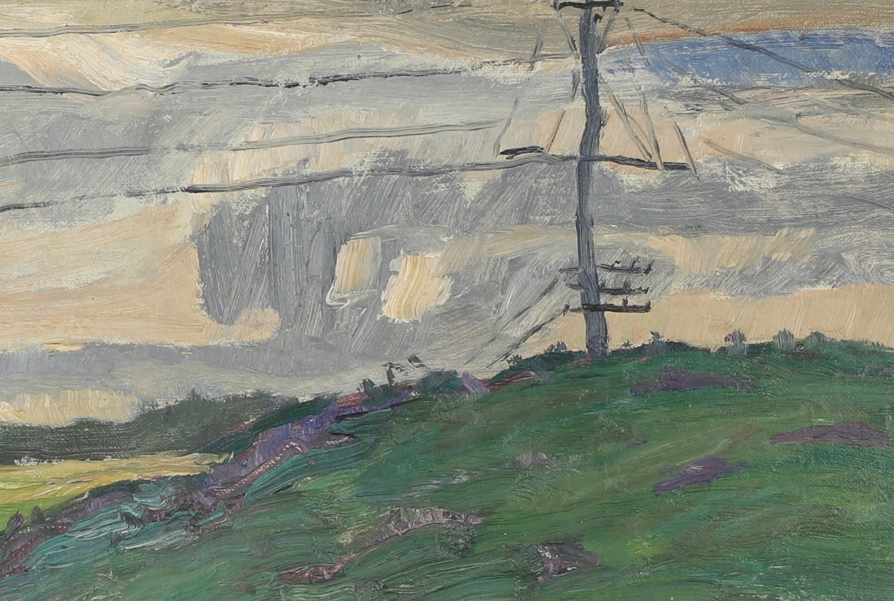 Mid Century Original Landscape Oil Painting From Sweden