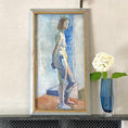 Load image into Gallery viewer, Original Mid Century Figure Oil Painting From Sweden