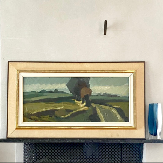 Original Oil Painting Vintage Mid Century By B Hillgrund Sweden