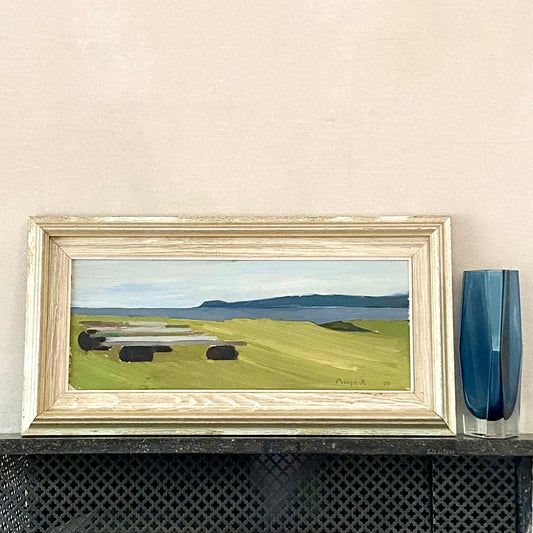 Original Vintage Art Room Mid Century Oil Painting from Sweden