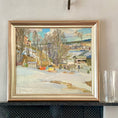 Load image into Gallery viewer, Mid Century Winterscape Oil Painting By Henje Sweden