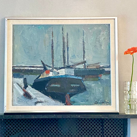 Original Vintage Art Room Oil Painting By C Berndtsson Sweden