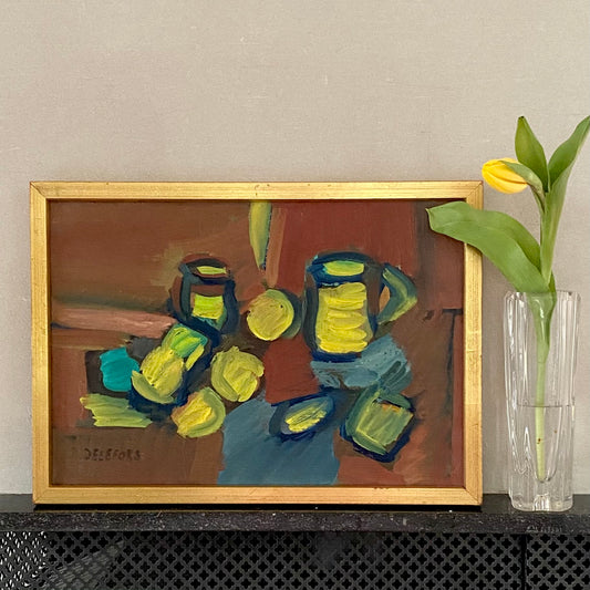 Vintage Mid Century Still Life By Bengt Delefors Sweden