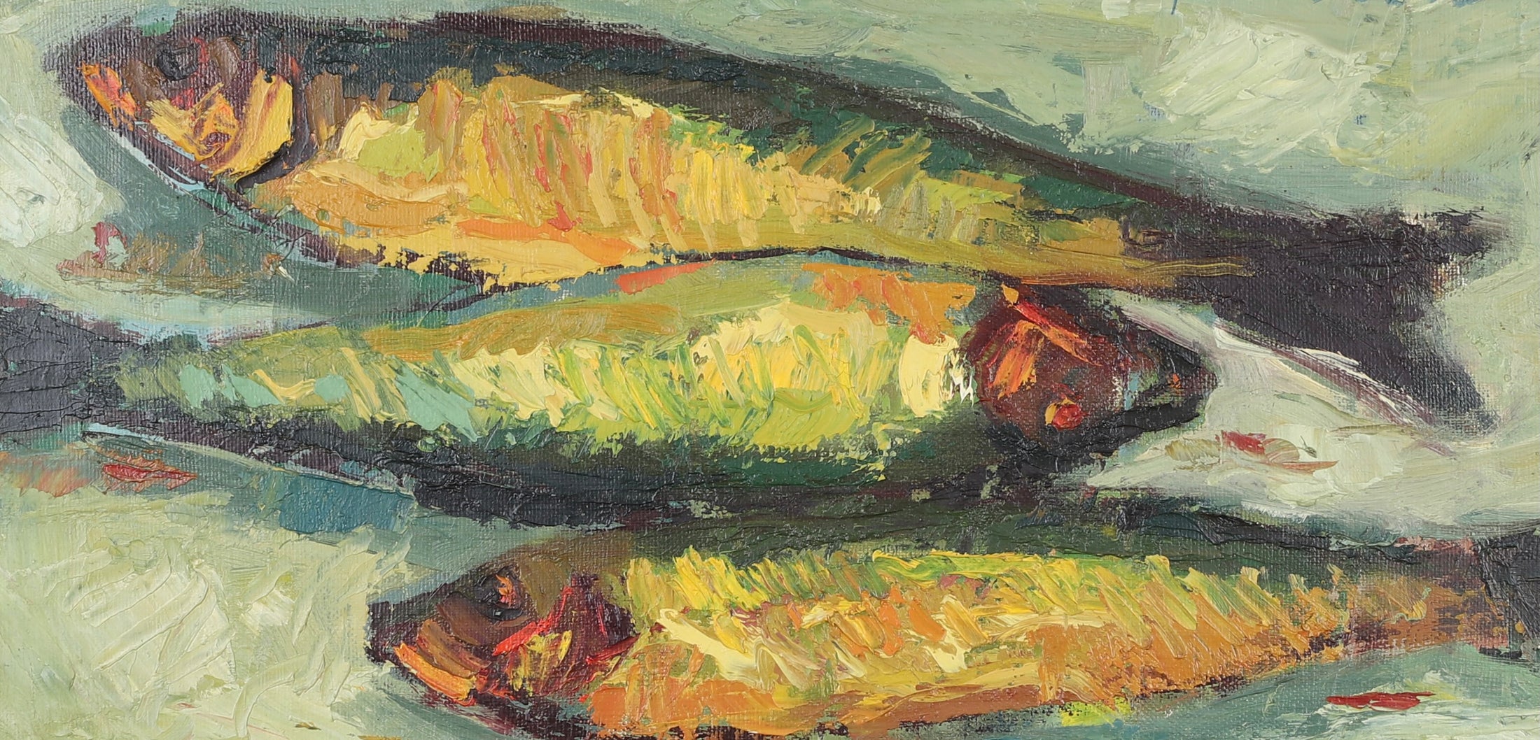 Mid Century Original Still Life Oil Painting By S Persson