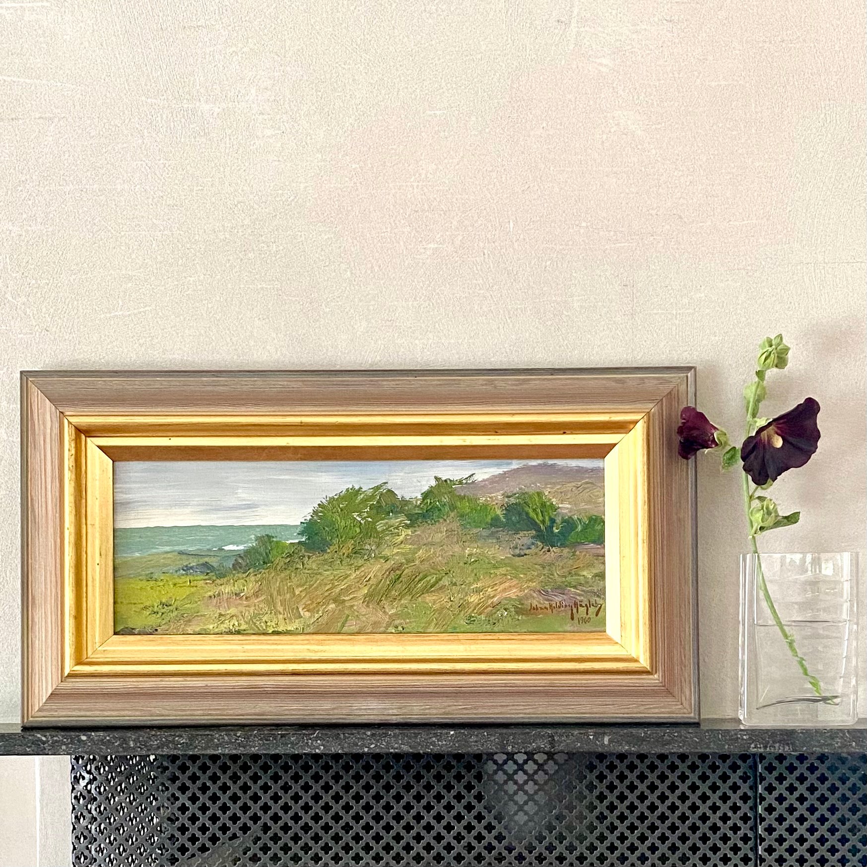 Mid Century Original Landscape Oil Painting From Sweden By J H Hägleby