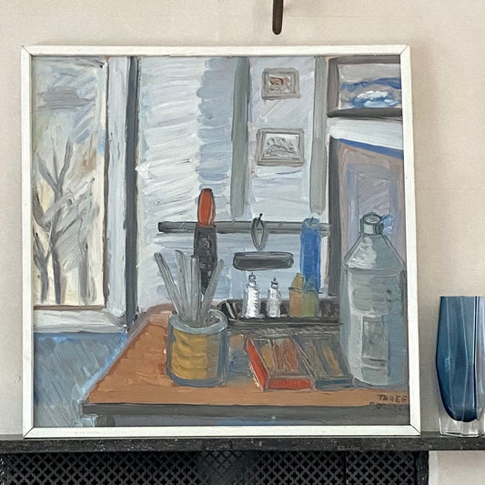 Vintage Still Life Oil Painting From Sweden By T Carlson