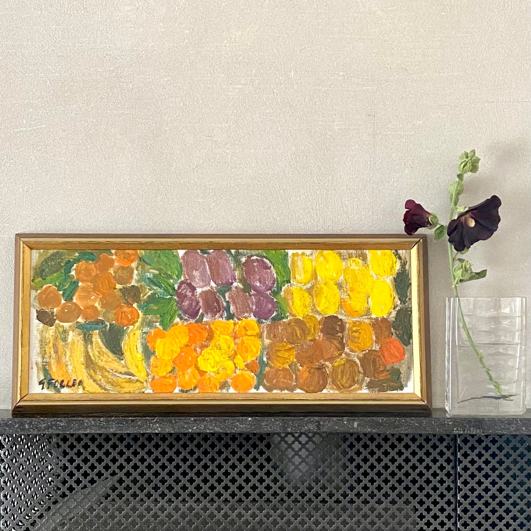 Mid Century Still Life Oil Painting by G Fogler From Sweden