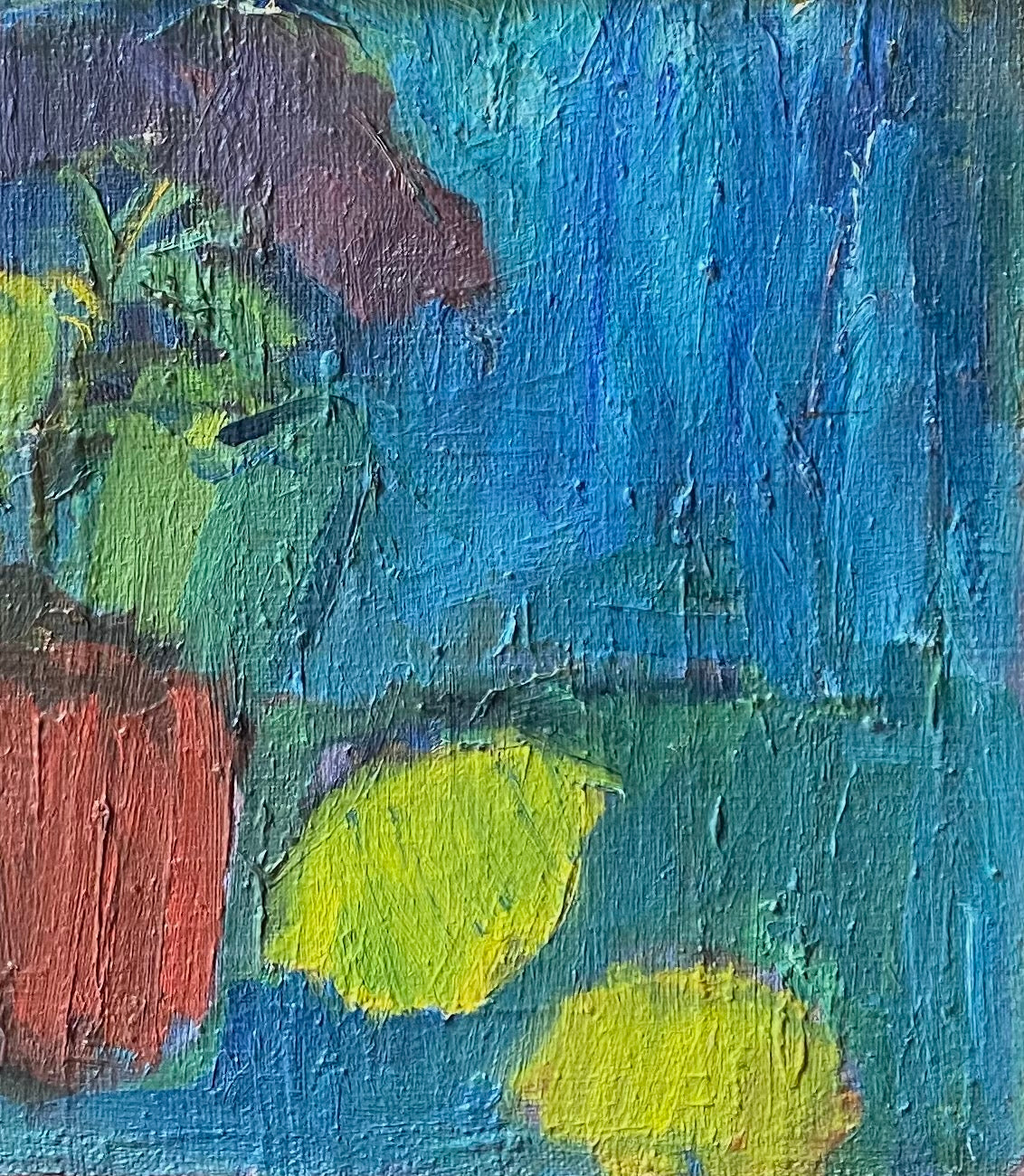 Mid Century Original Still Life Oil Painting From 1957 Sweden