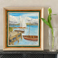 Load image into Gallery viewer, Mid Century Seascape Oil Painting From Sweden 1948