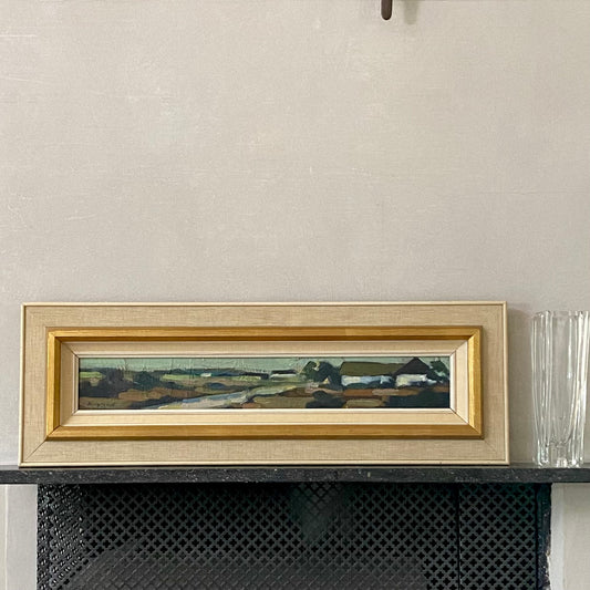 Original Landscape Oil Painting Vintage Mid Century By B Hillgrund Sweden