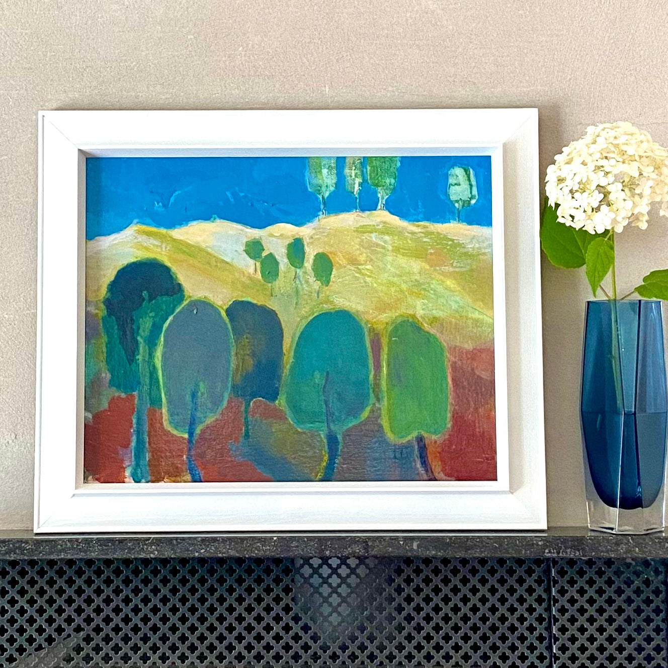 Vintage Art Room Mid Century Landscape Oil Painting From Sweden