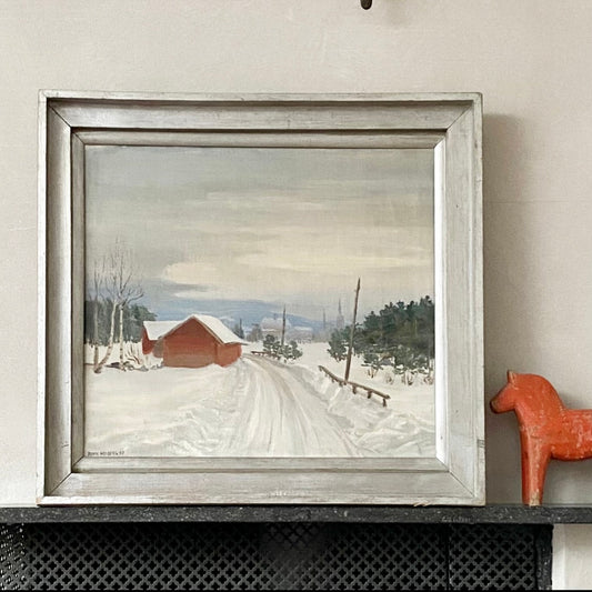 Original Oil Painting Vintage Mid Century By J Hedberg Sweden