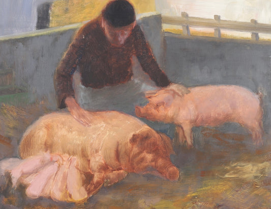 Original Oil Painting Vintage Mid Century By E Fährm Sweden