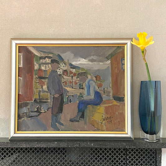 Original Oil Painting Vintage Mid Century From Sweden By F Johansson