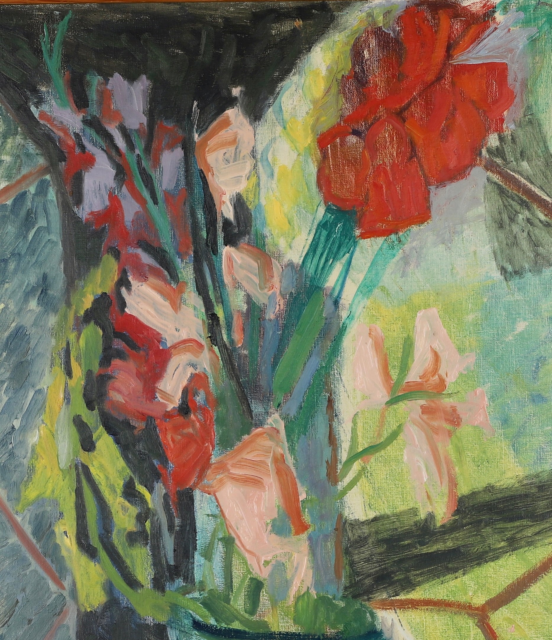 Original Mid Century Still Life Oil Painting From Sweden