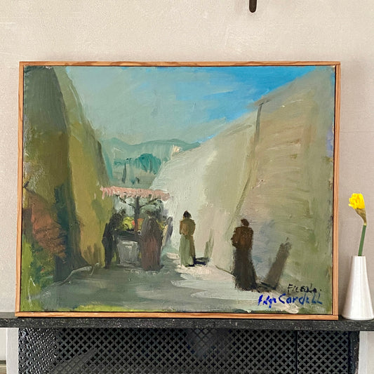Mid Century Original Oil Painting From Sweden By H Cardell