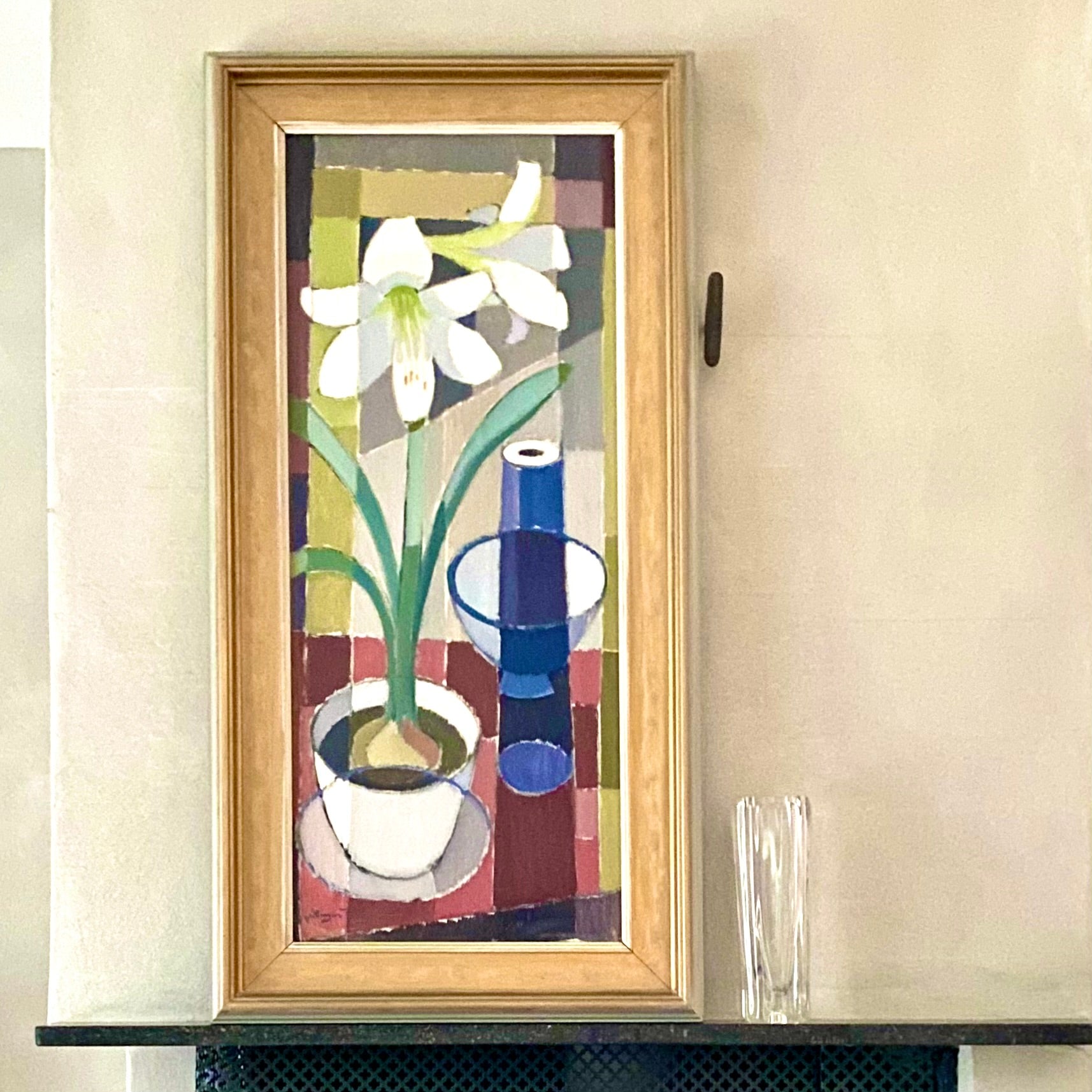 Mid century Still Life Oil Painting From Sweden By B Welander