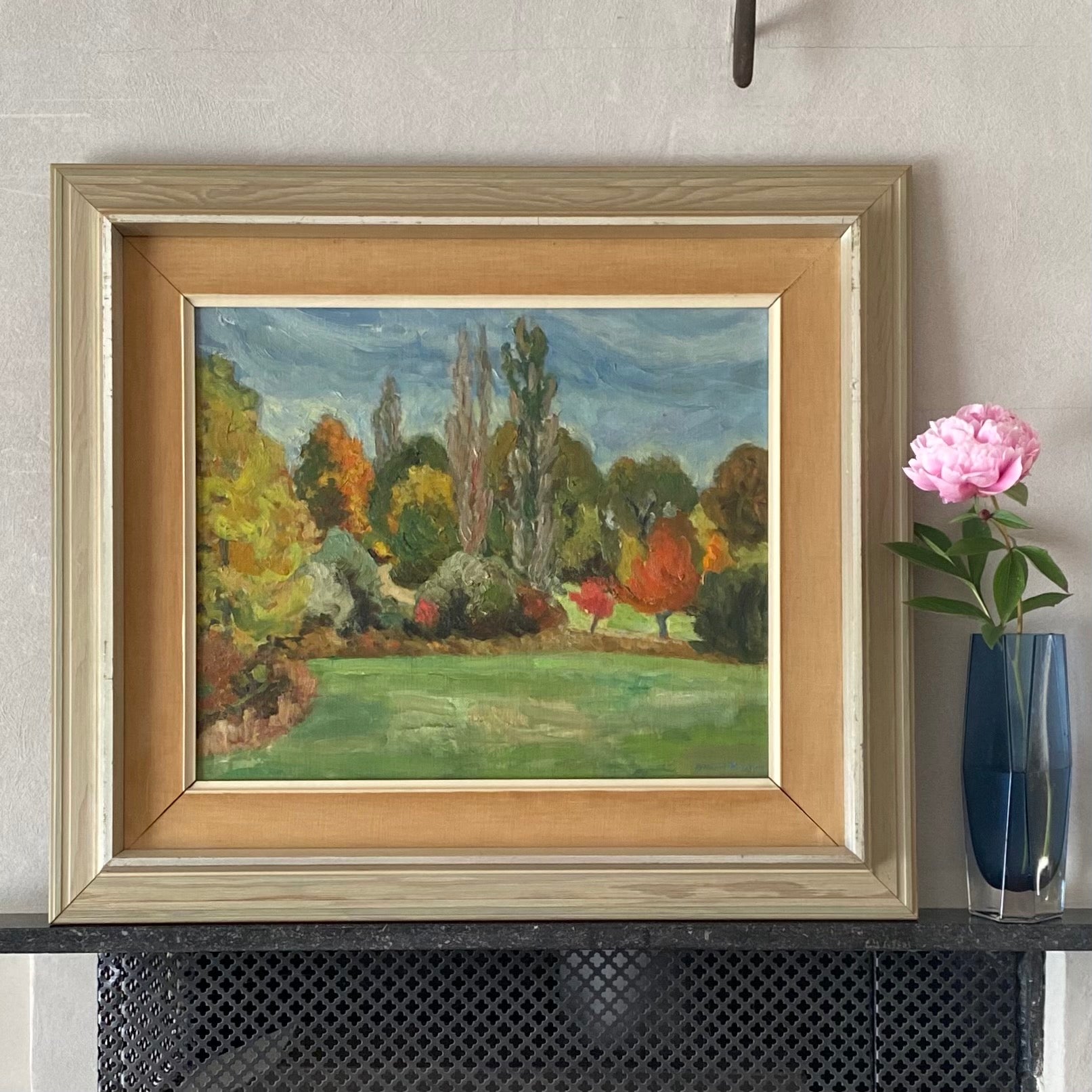 Mid Century Original Landscape Oil Painting From Sweden By A Krüger
