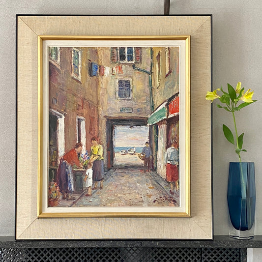 Colorful Vintage Original Landscape Oil Painting From Sweden