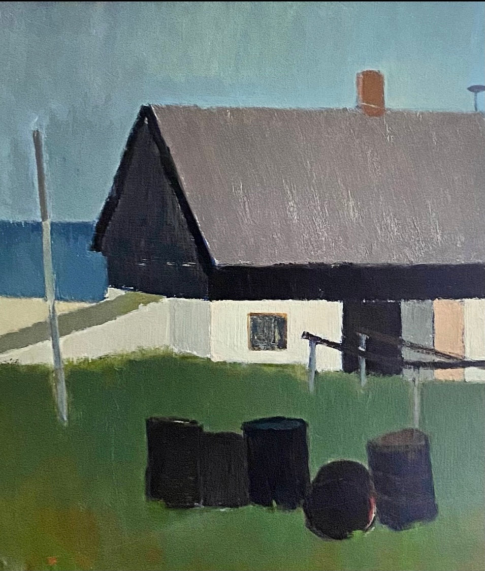 Mid Century Oil Painting from Sweden By Börje A 1956