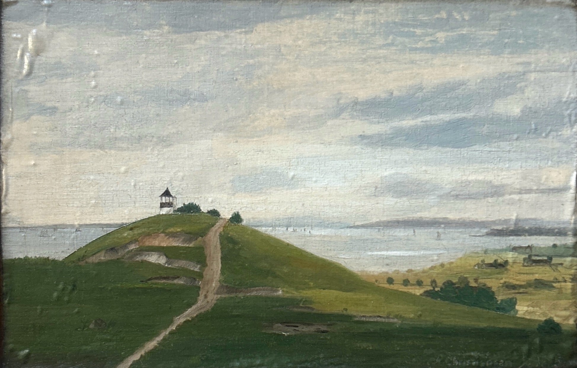 Vintage Original Landscape Oil Painting from Sweden