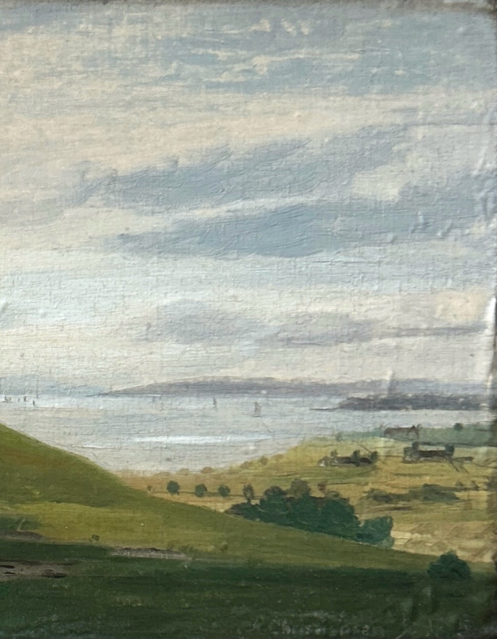 Vintage Original Landscape Oil Painting from Sweden