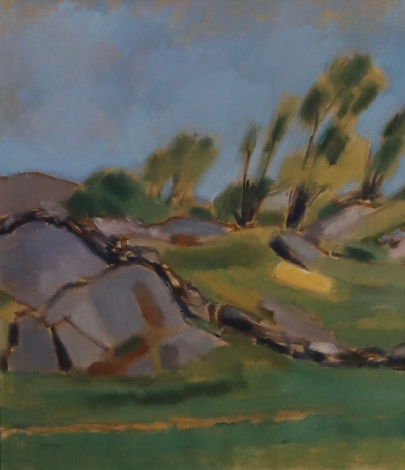Mid Century Original Landscape Oil Painting From Sweden M Larsson