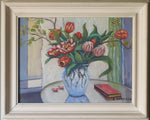 Vintage Art Still Life Mid Century Oil Painting From Sweden