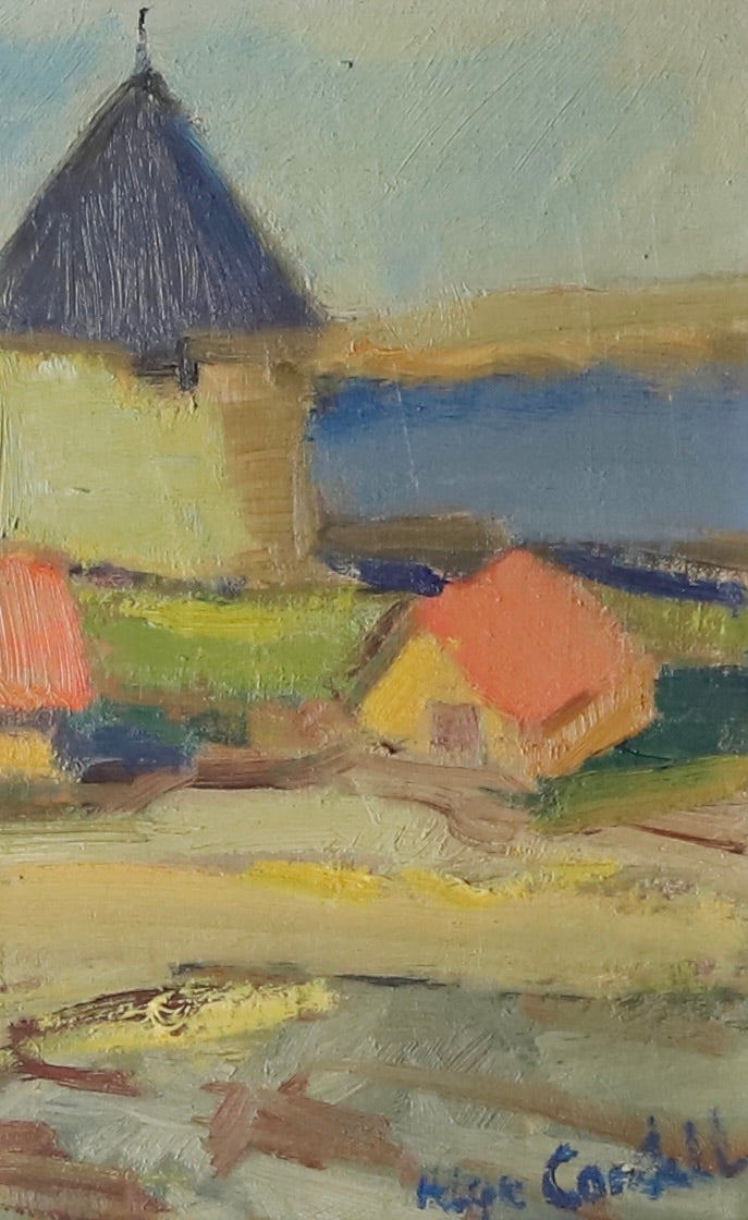 Mid Century Vintage Oil Painting From Sweden By H Cardell 1950